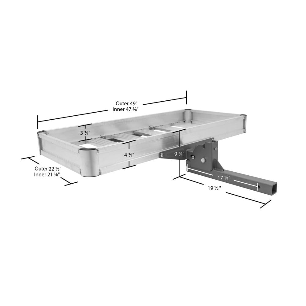 Aluminum Folding Hitch Cargo Carrier 500 lb H5727
