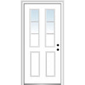 Steel Primed Left-Hand Inswing 2-Panel Single Prehung Front Door 32" x 80" O180719