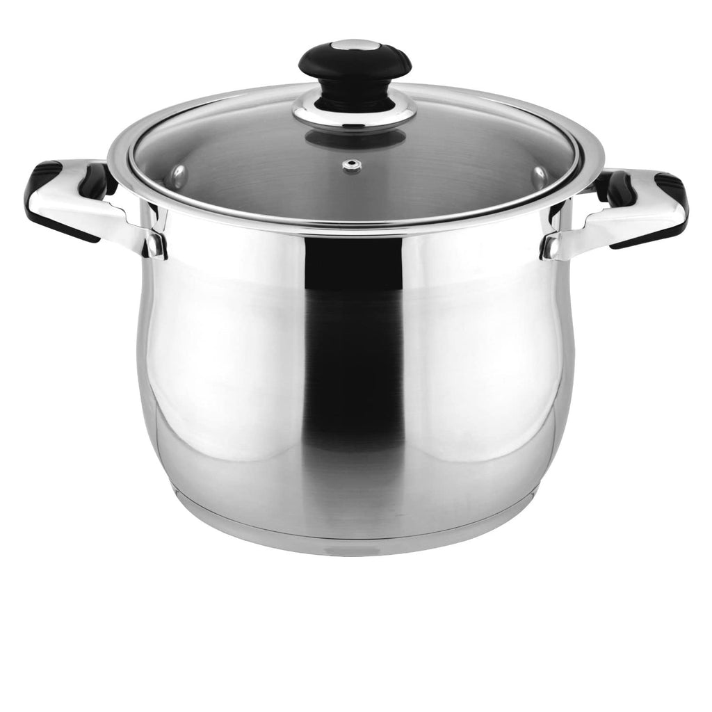 18/10 Stainless Steel 40 Quart Stockpot with Glass Lid C7935