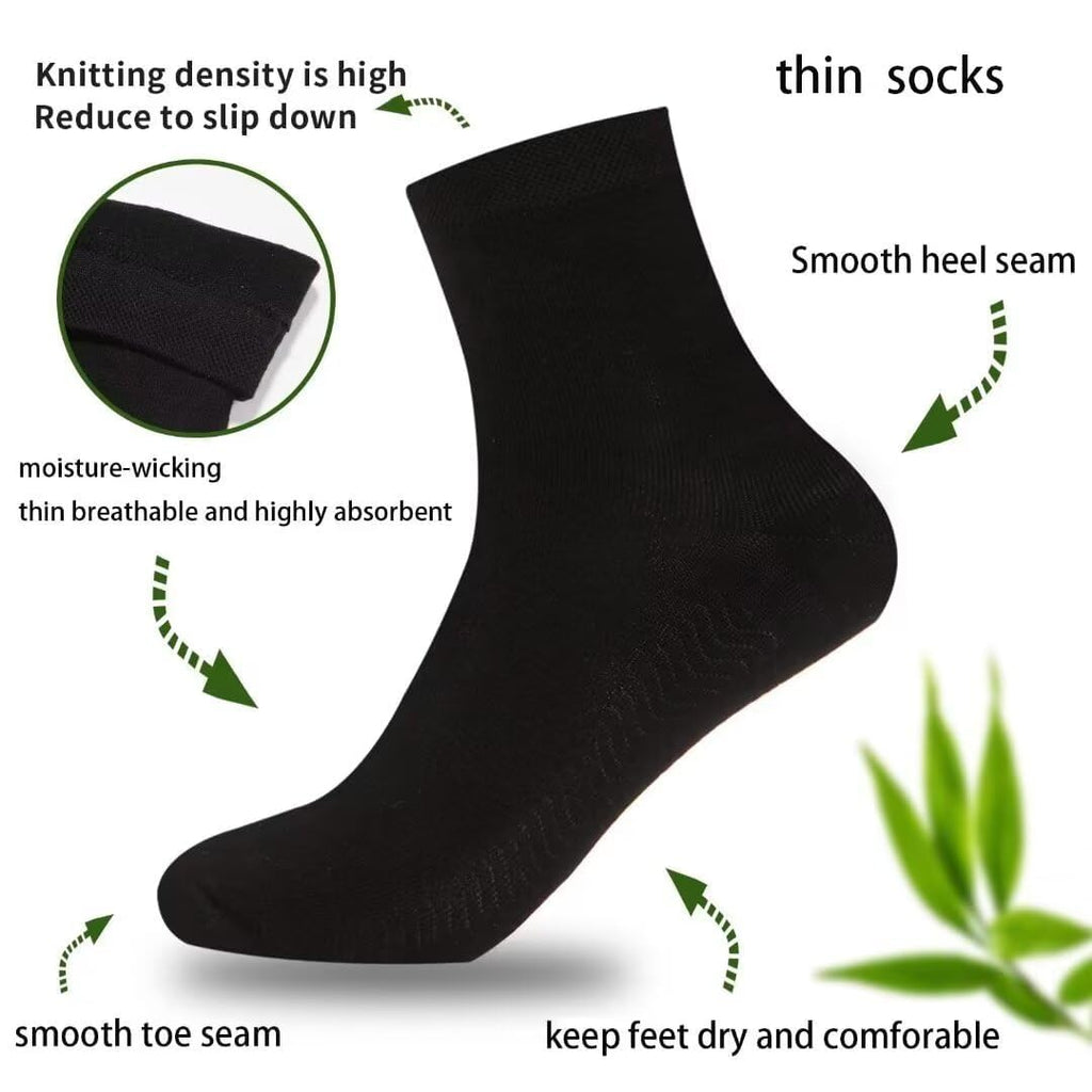Bamboo Low Quarter Thin Ankle Socks 6 Pairs H505481
