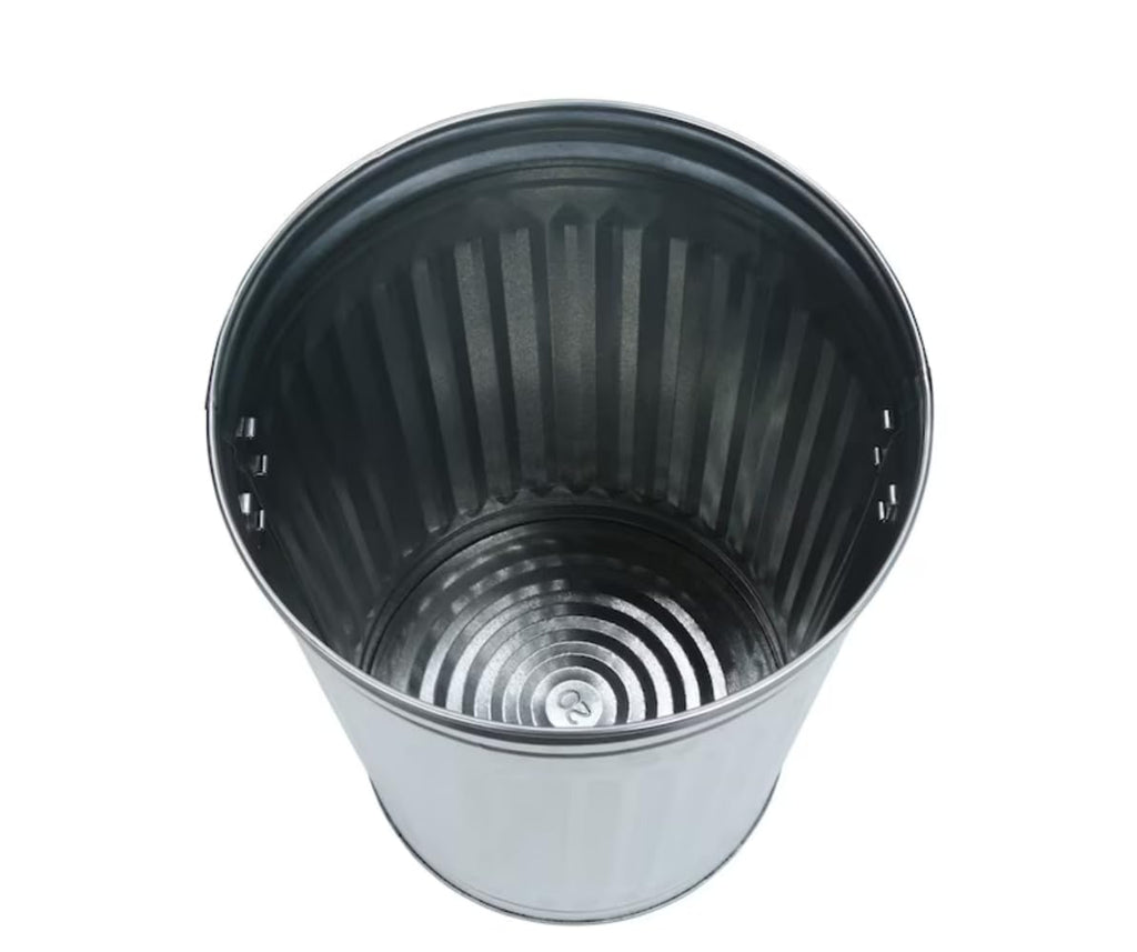20-Gallon Galvanized Steel Trash Can with Locking Lid O109