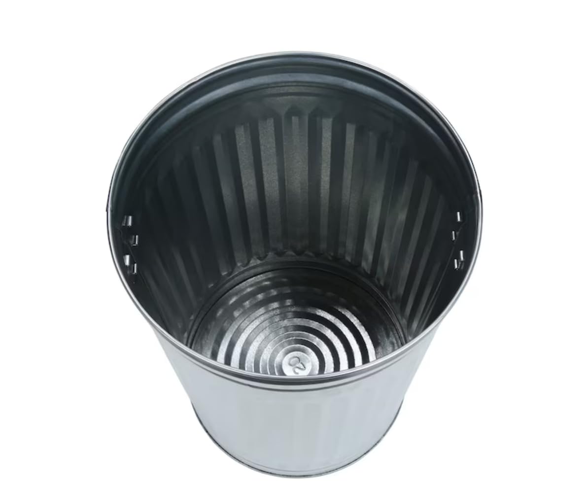 20-Gallon Galvanized Steel Trash Can with Locking Lid O109