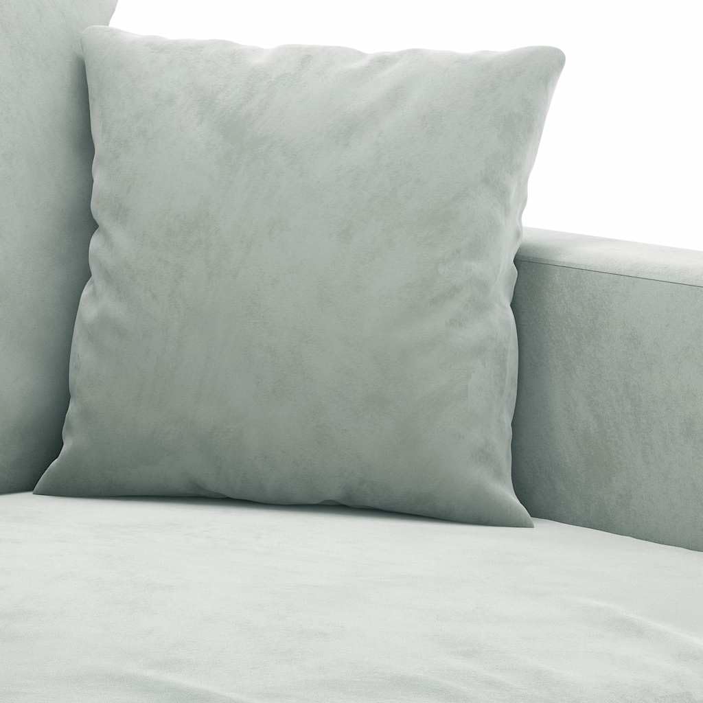 Light Gray Velvet 2-Seater Loveseat Sofa S746300