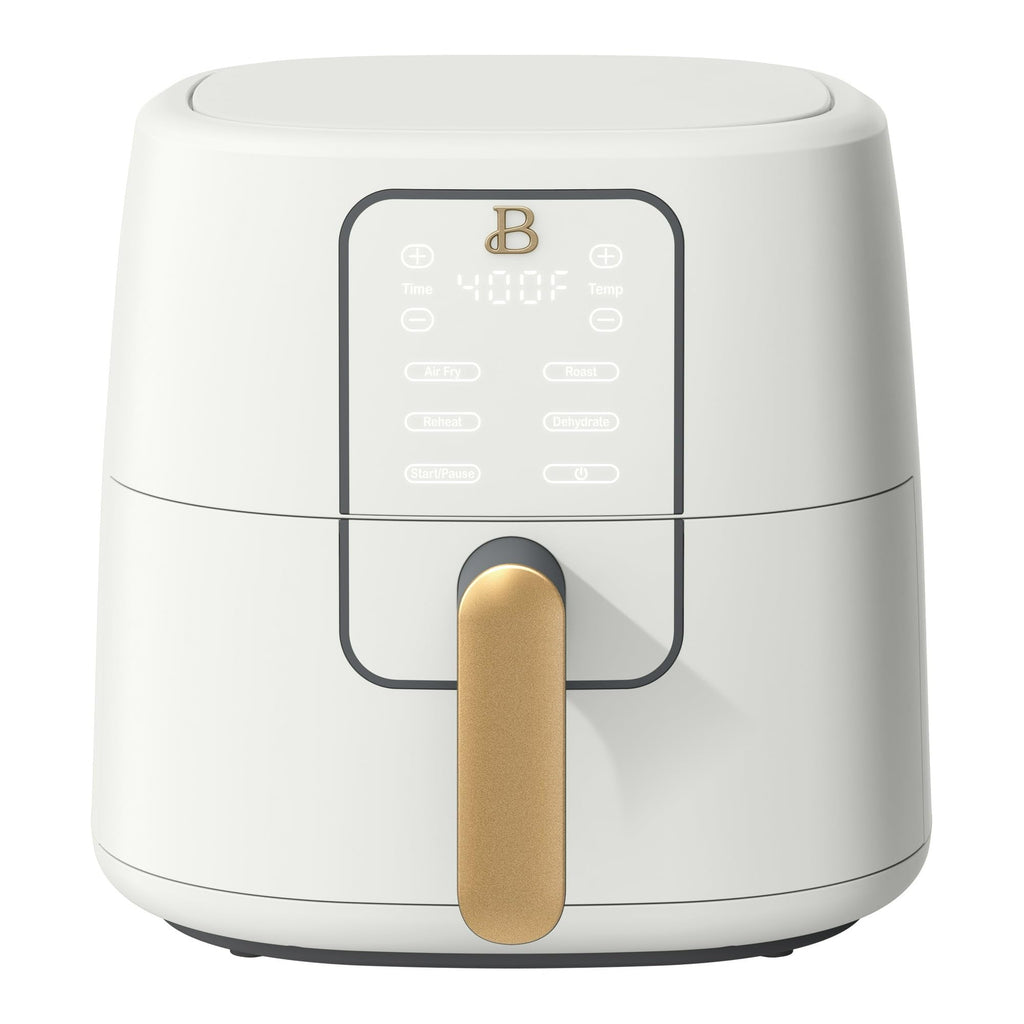 6 Quart Air Fryer with Touch-Activated Display, 4-in-1 Countertop Air Fryer 1750W, Nonstick Dishwasher Safe, White Icing Q751320