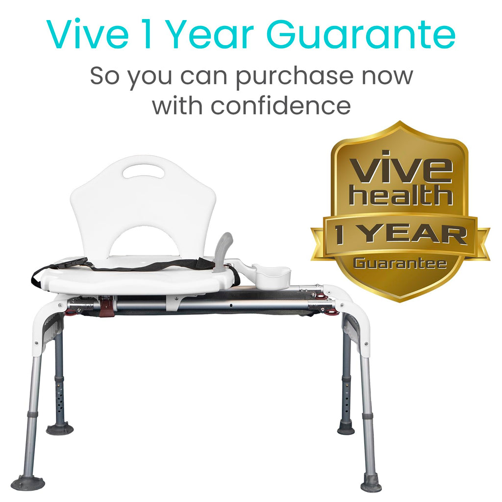 Sliding Shower Chair with Soap Tray and Safety Belt X982198