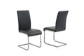 Black Faux Leather Dining Chairs Set of 2 T836