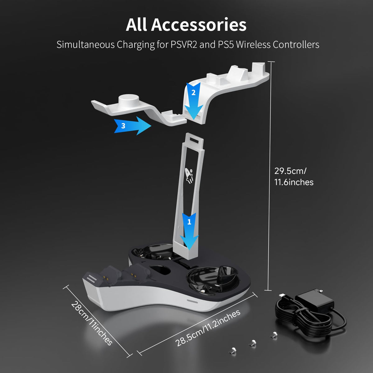 Dual Charging Station for PS5 and VR2 Controllers E165704