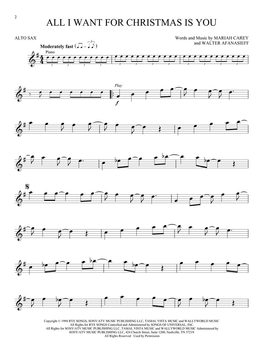 Alto Sax Sheet Music Songbook H62277
