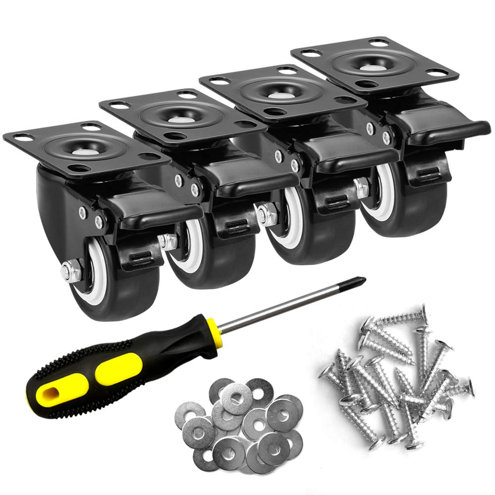 2" Caster Wheels Set of 4 with Brake N13622