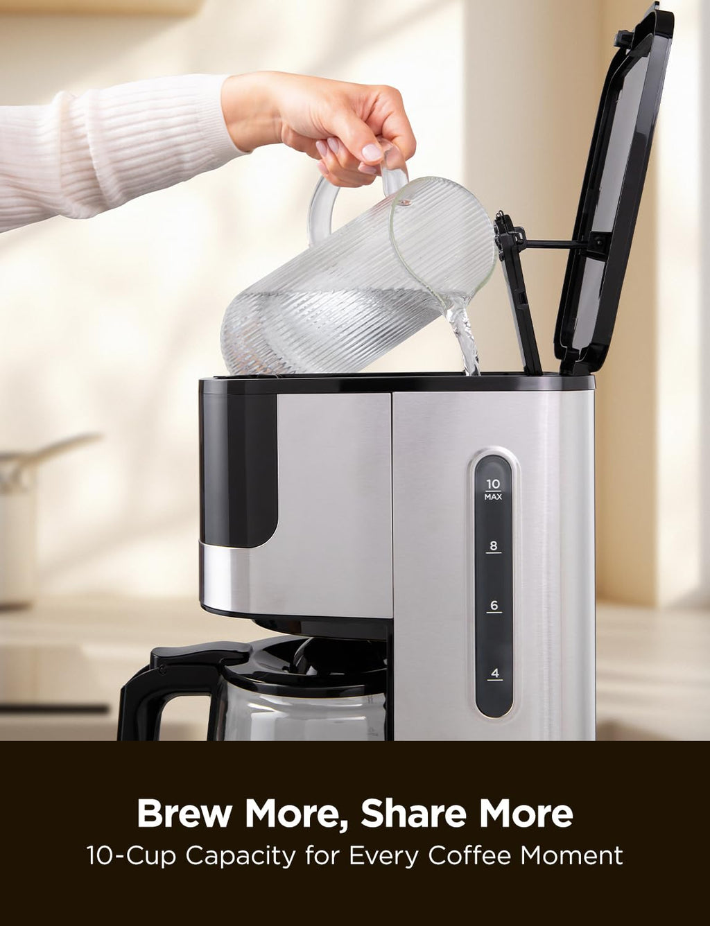 10-Cup Programmable Drip Coffee Maker with Glass Pot T6371