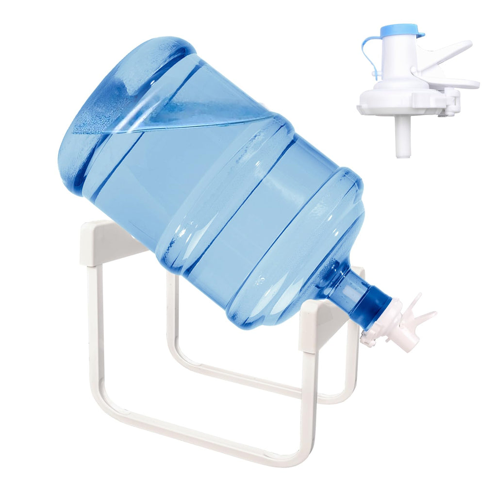 5 Gallon Detachable Metal Water Dispenser Stand and 2 Valves W65856
