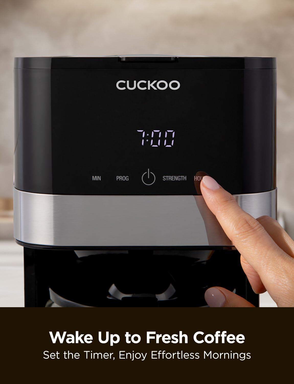 10-Cup Programmable Drip Coffee Maker with Glass Pot T6371