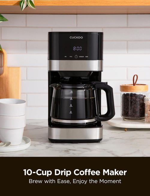 10-Cup Programmable Drip Coffee Maker with Glass Pot T6371