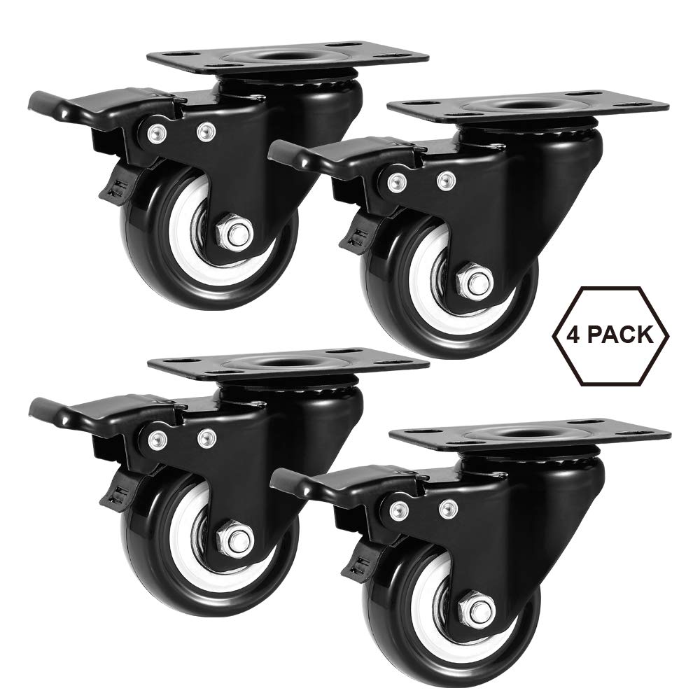 2" Caster Wheels Set of 4 with Brake N13622