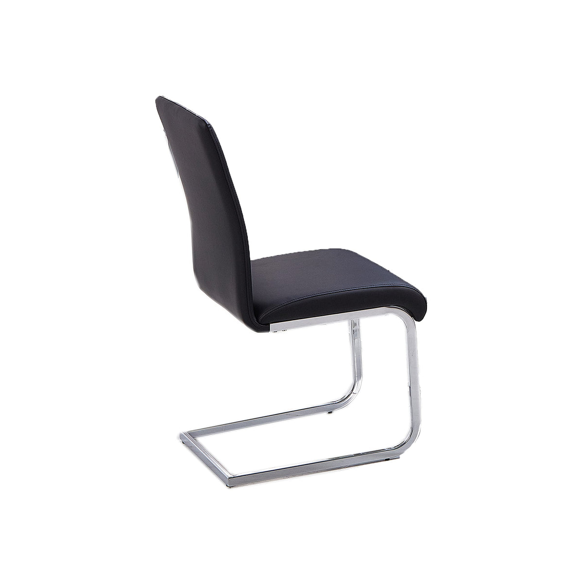 Black Faux Leather Dining Chairs Set of 2 T836