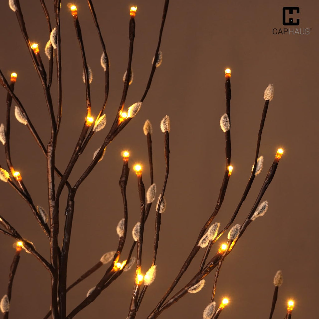 8FT Lighted Willow Twig Tree with 240 Warm White LED Lights A8367
