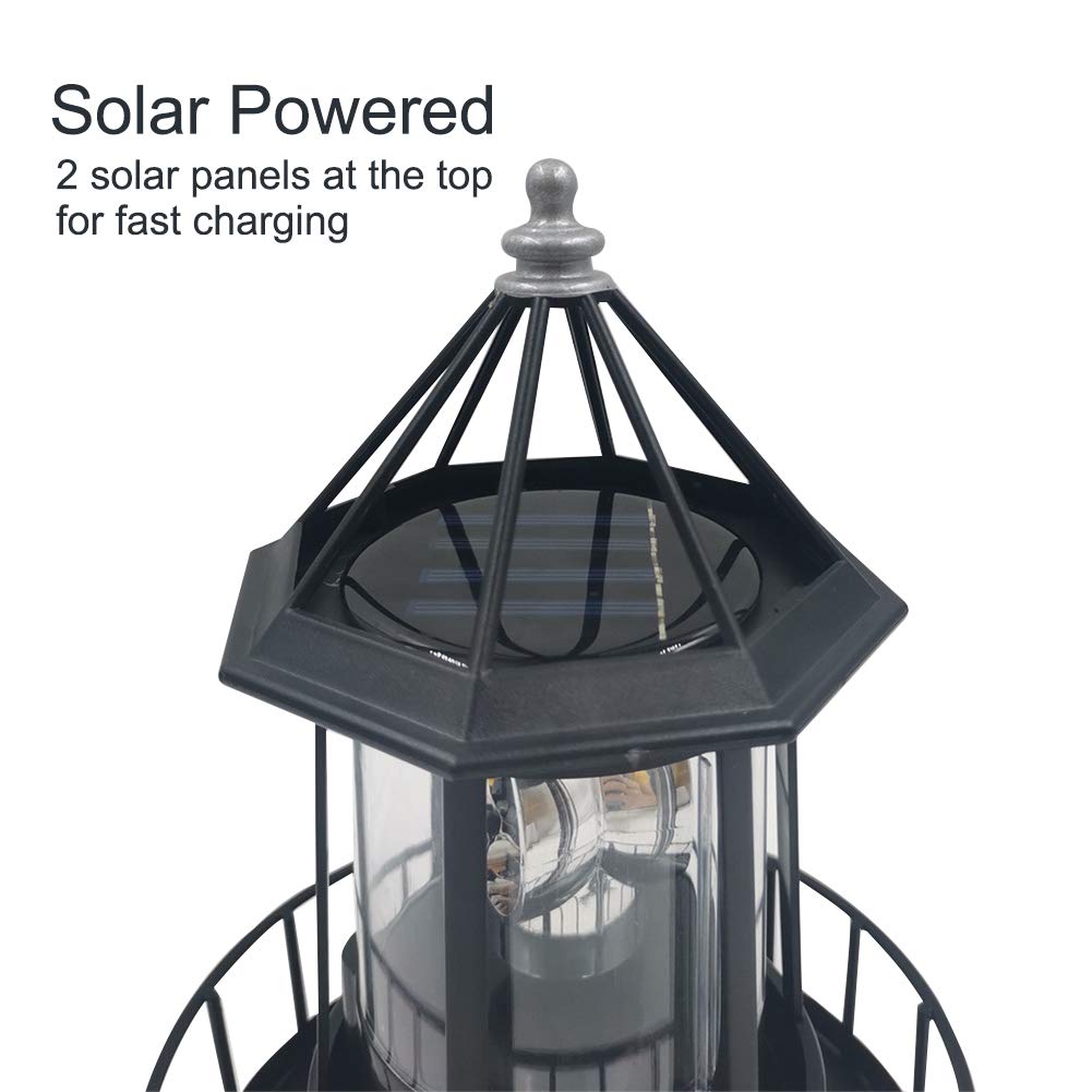 Solar LED Rotating Lighthouse Light L85460