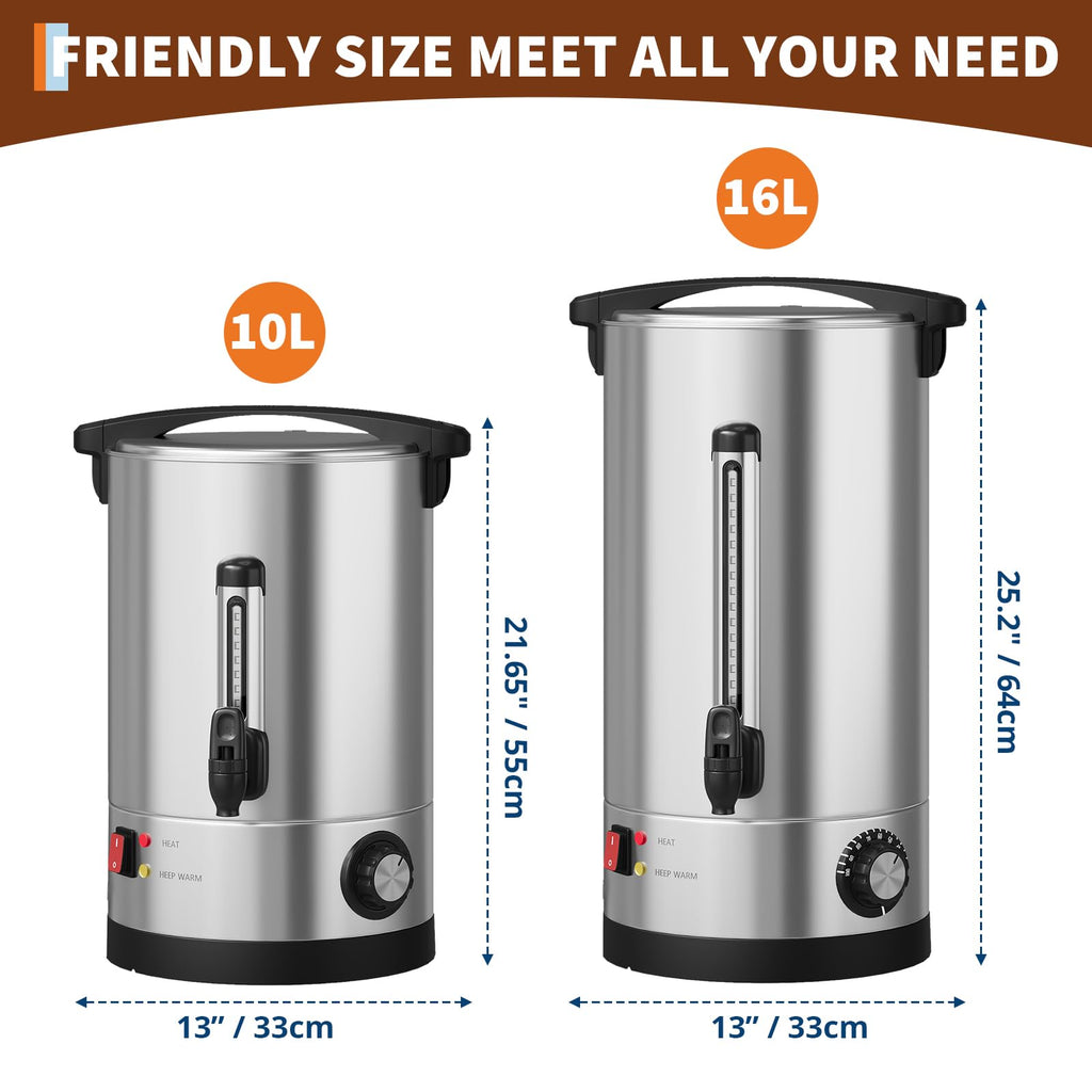 10L Stainless Steel Commercial Coffee Urn H210414
