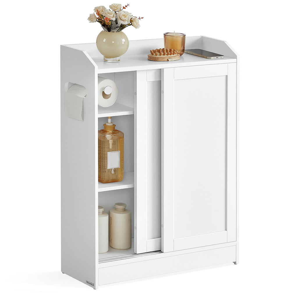 Slim Bathroom Storage Cabinet with Sliding Doors K879
