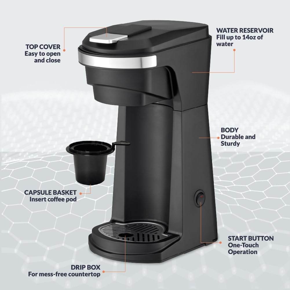 Single Serve Coffee Maker with Water Reservoir X24972