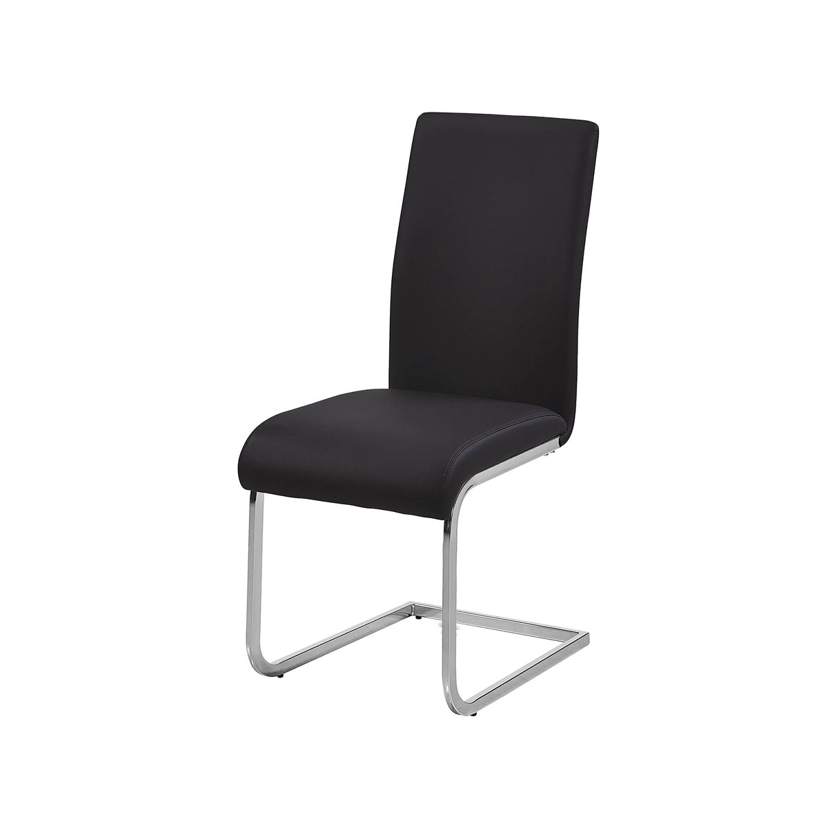 Black Faux Leather Dining Chairs Set of 2 T836