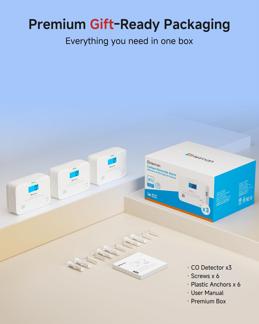 Carbon Monoxide Detectors 3 Pack K20714