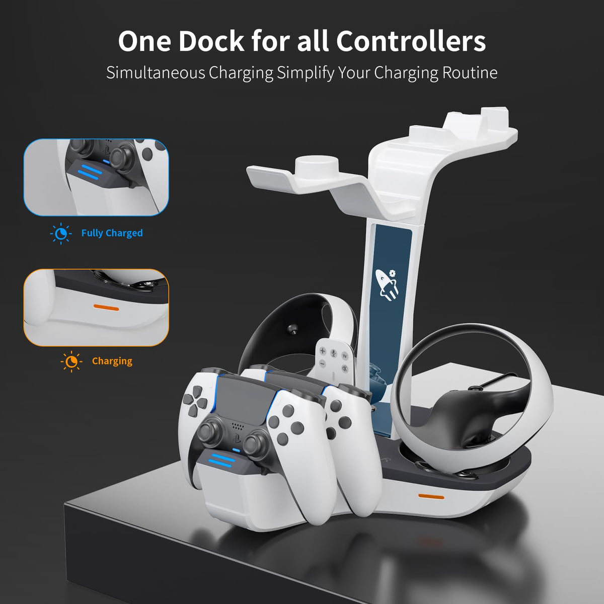 Dual Charging Station for PS5 and VR2 Controllers E165704