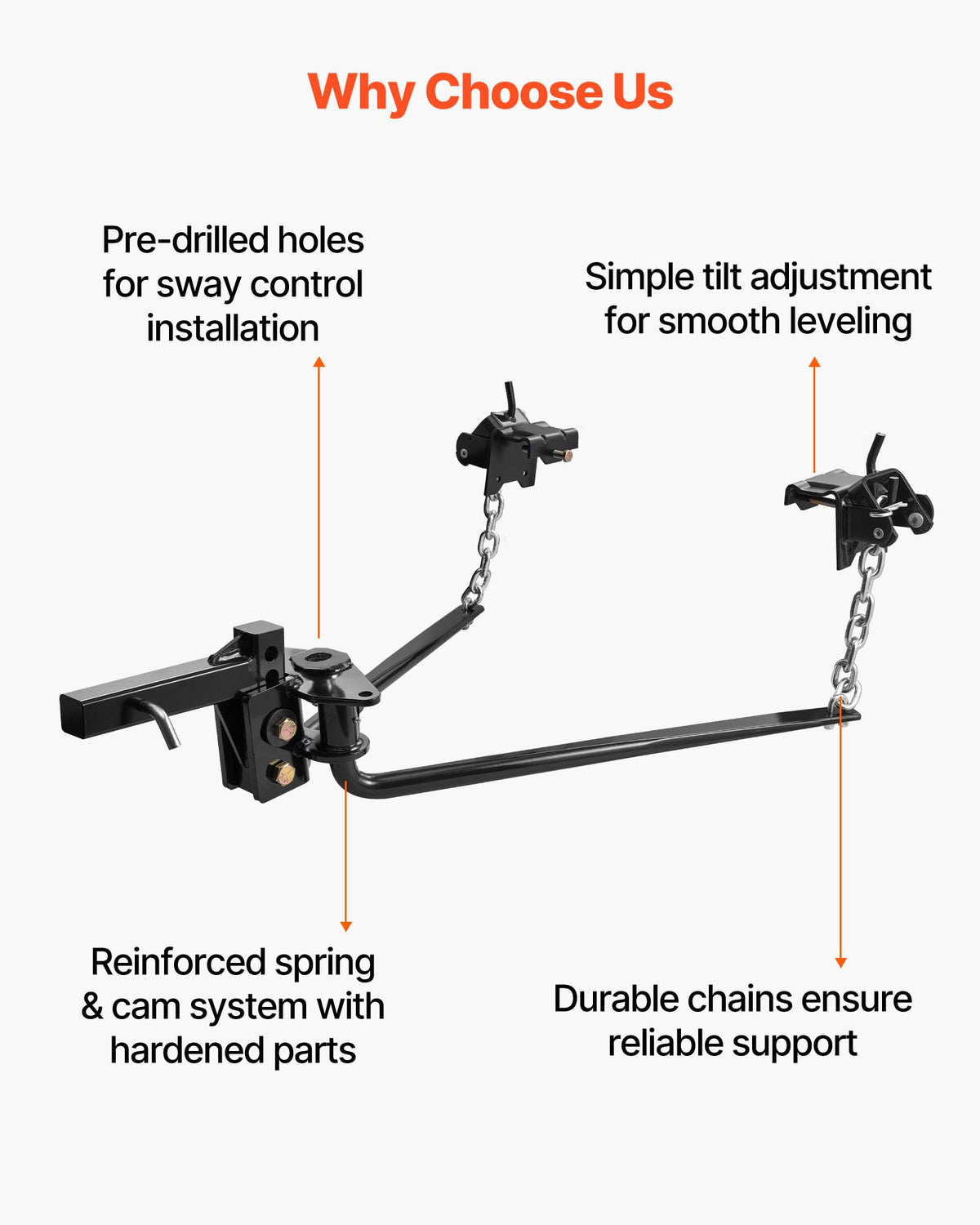 10000 lbs Weight Distribution Hitch with 2 in Shank and 2-5/16 in Ball M8992