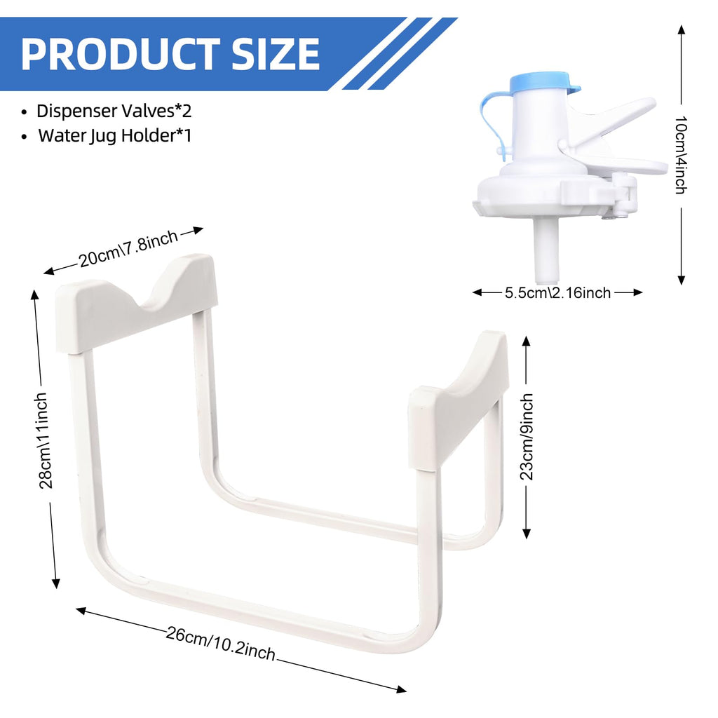 5 Gallon Detachable Metal Water Dispenser Stand and 2 Valves W65856