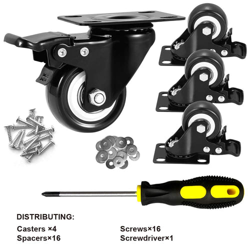 2" Caster Wheels Set of 4 with Brake N13622