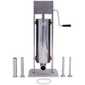 Stainless Steel 15LB Vertical Sausage Stuffer with 4 Stuffing Tubes G267