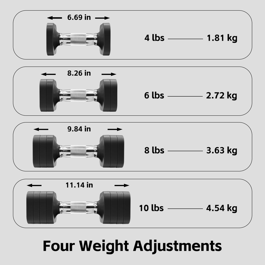 Adjustable Dumbbell Set of 2, 20 LB V2549