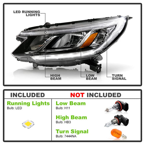2015-2016 Honda CRV Factory Style Headlights Pair Set Left+Right V833707