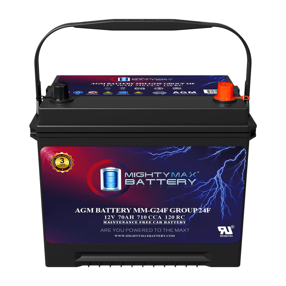 12V 70Ah AGM Replacement Battery B314427
