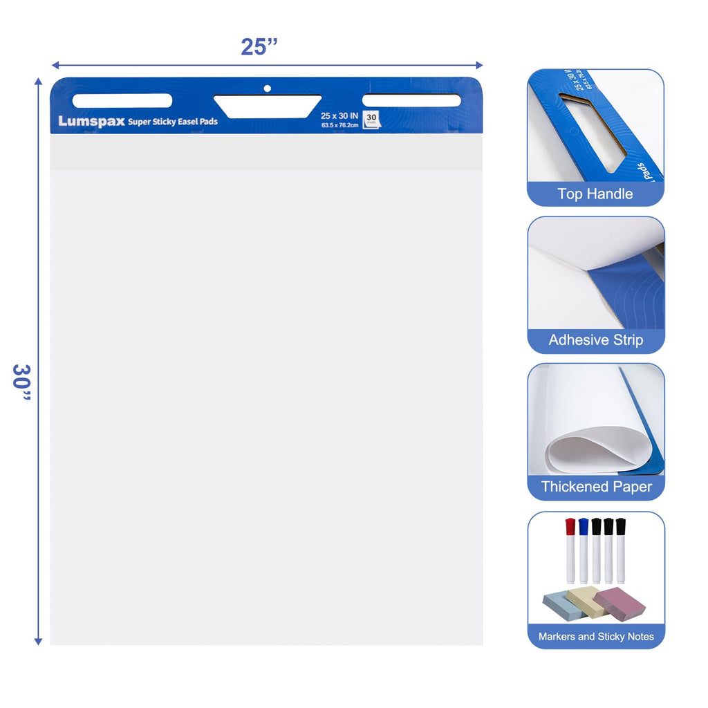Bleedproof Self-Adhesive Easel Pads 25 x 30 Inches 3 Pads R6635
