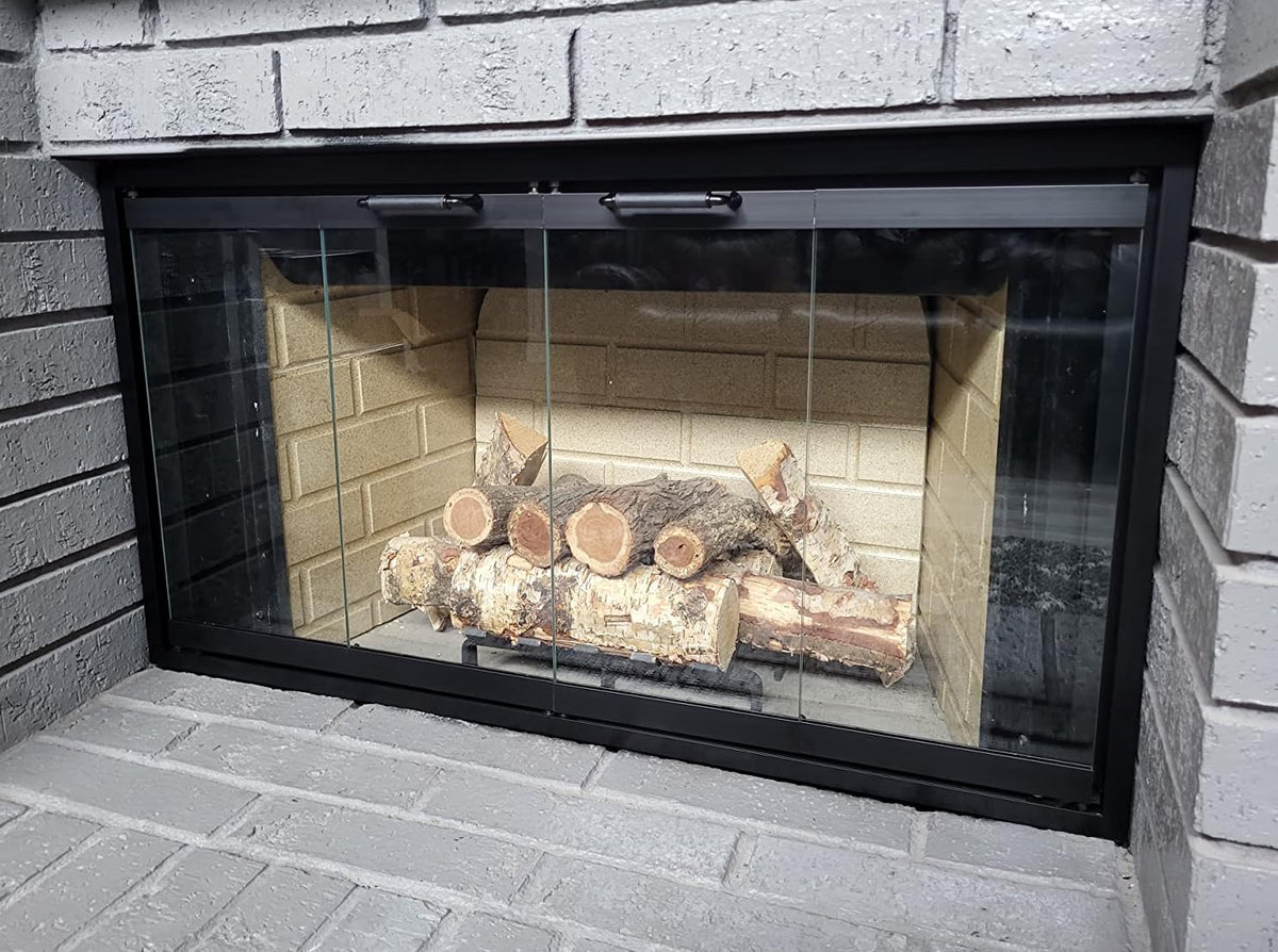 Black Replacement Glass Fireplace Doors H791856