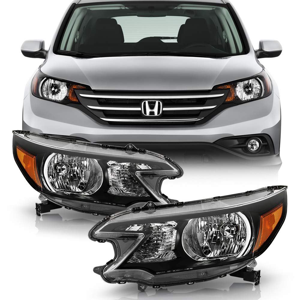 Black Housing Headlights Assembly Pair Z307375