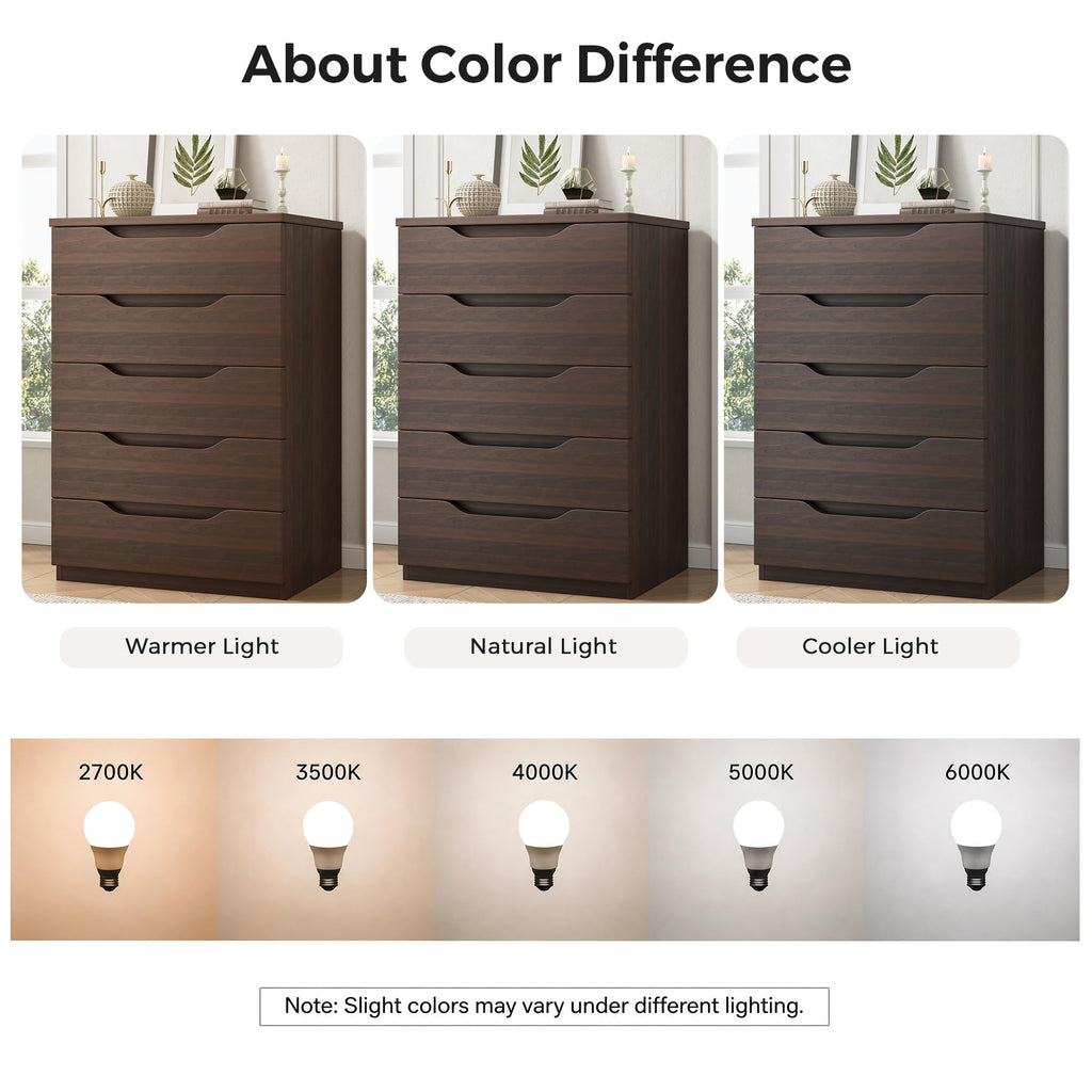 Brown 5 Drawer Dresser P356915