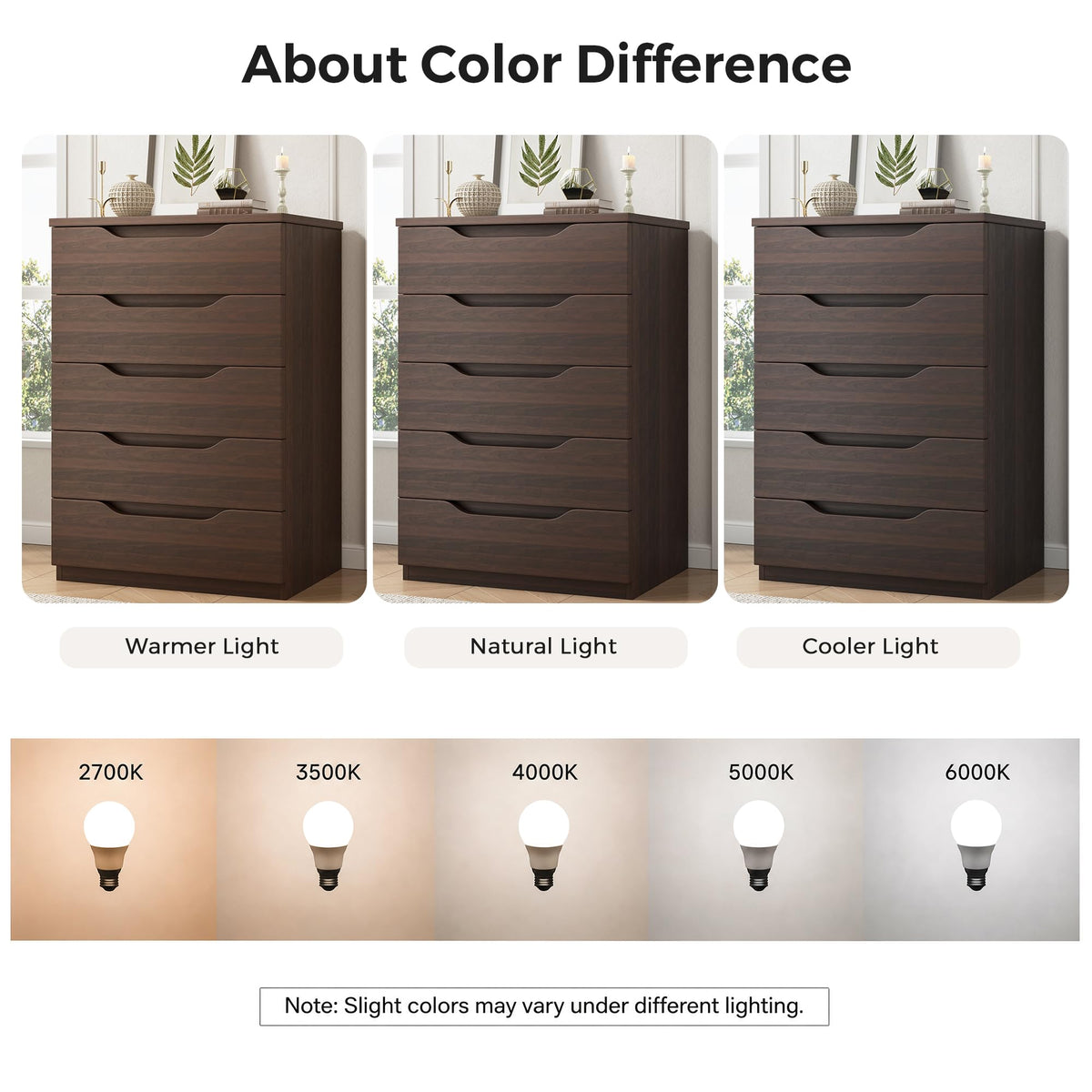 Brown 5 Drawer Dresser P356915