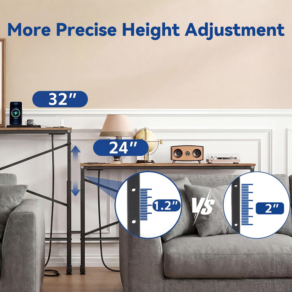 78.8 Inch Narrow Console Table with 2 AC Outlet R662