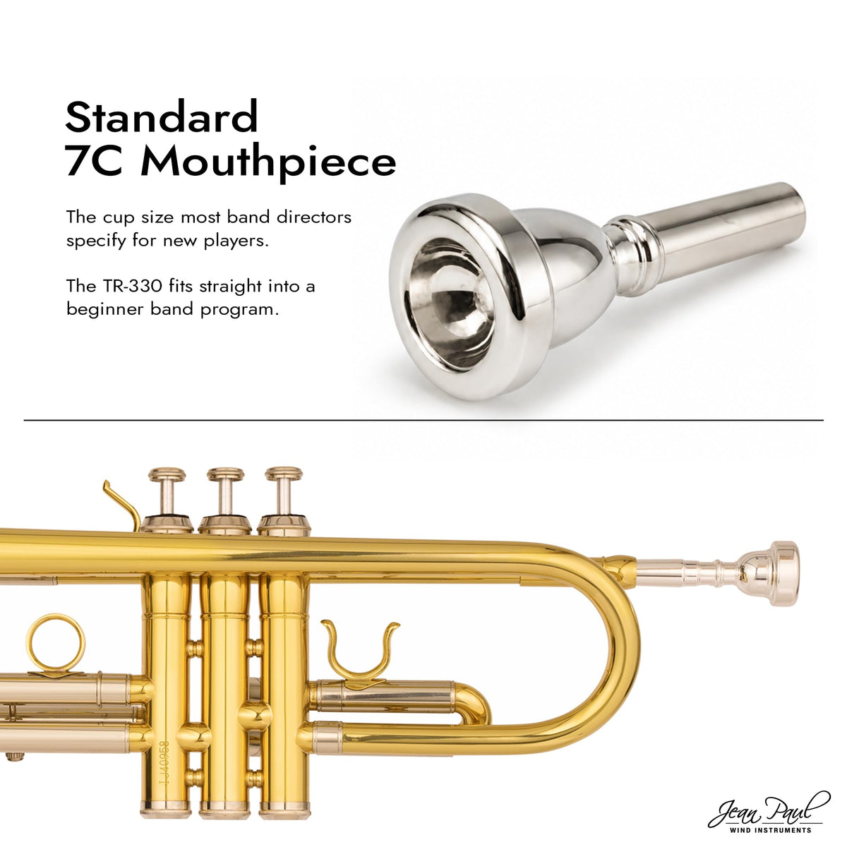 Bb Trumpet with Yellow Brass Bell and Stainless Steel Valves R33449