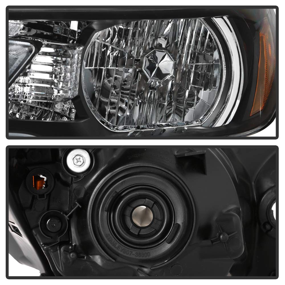 Black Housing Headlights Assembly Pair Z307375