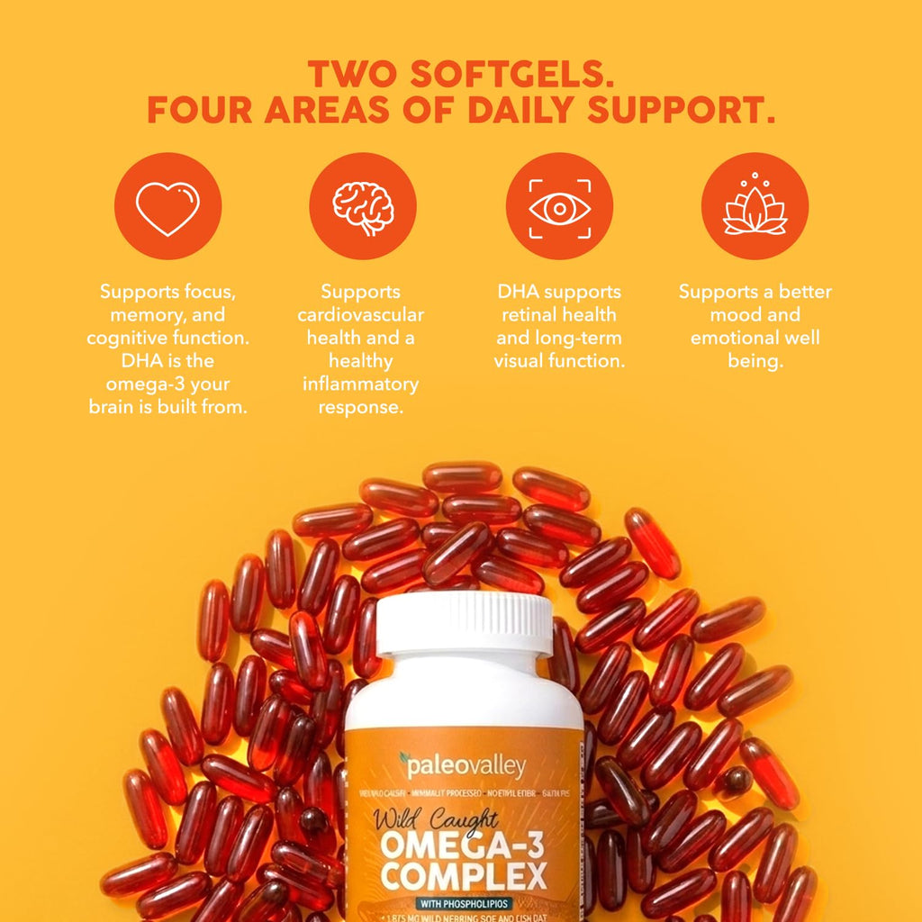 Wild Caught Omega-3 Fish Oil 750mg DHA 187mg EPA F532238