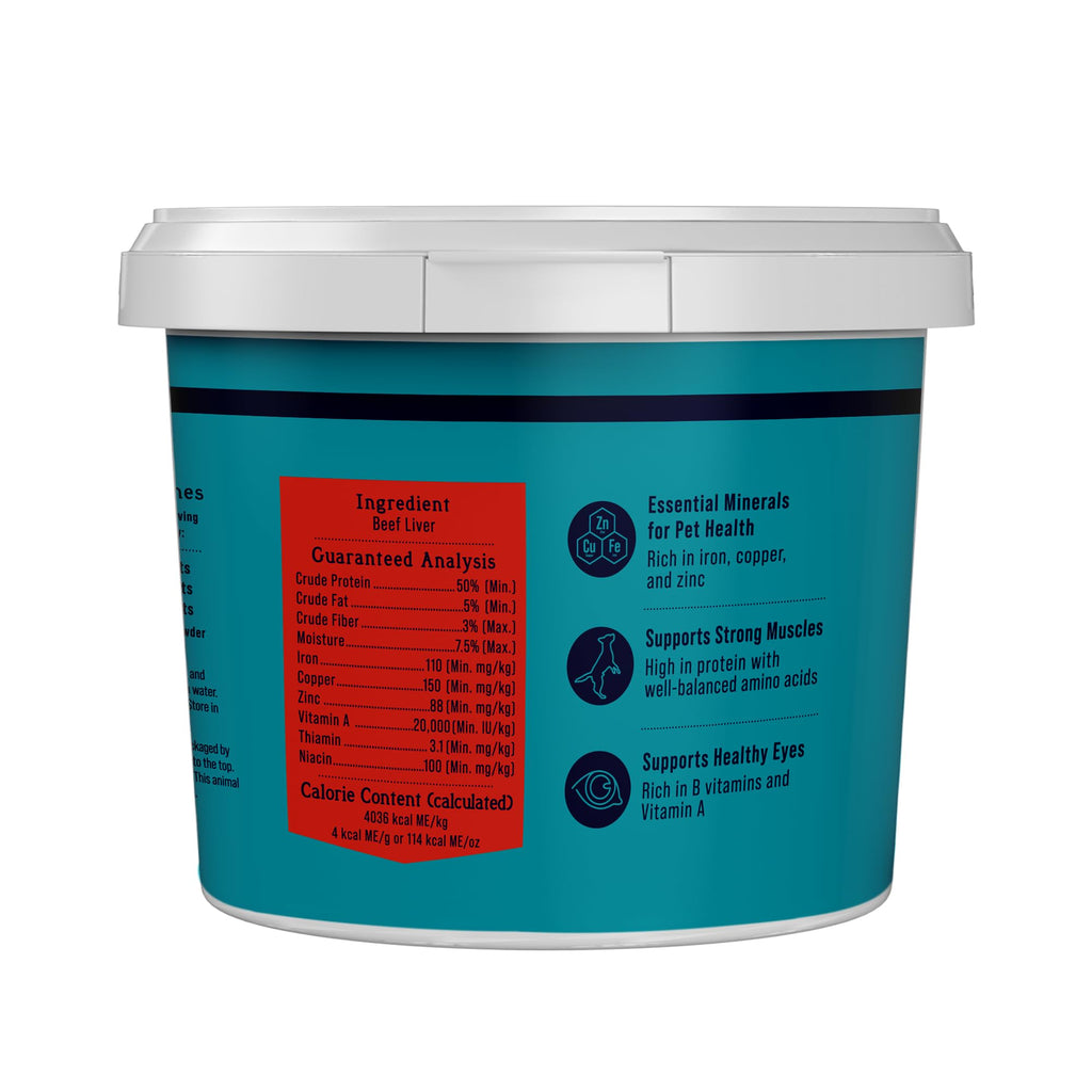 Freeze Dried Beef Liver Dog Treats 21 oz Tub I415603