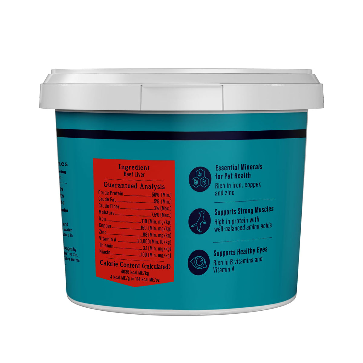 Freeze Dried Beef Liver Dog Treats 21 oz Tub I415603
