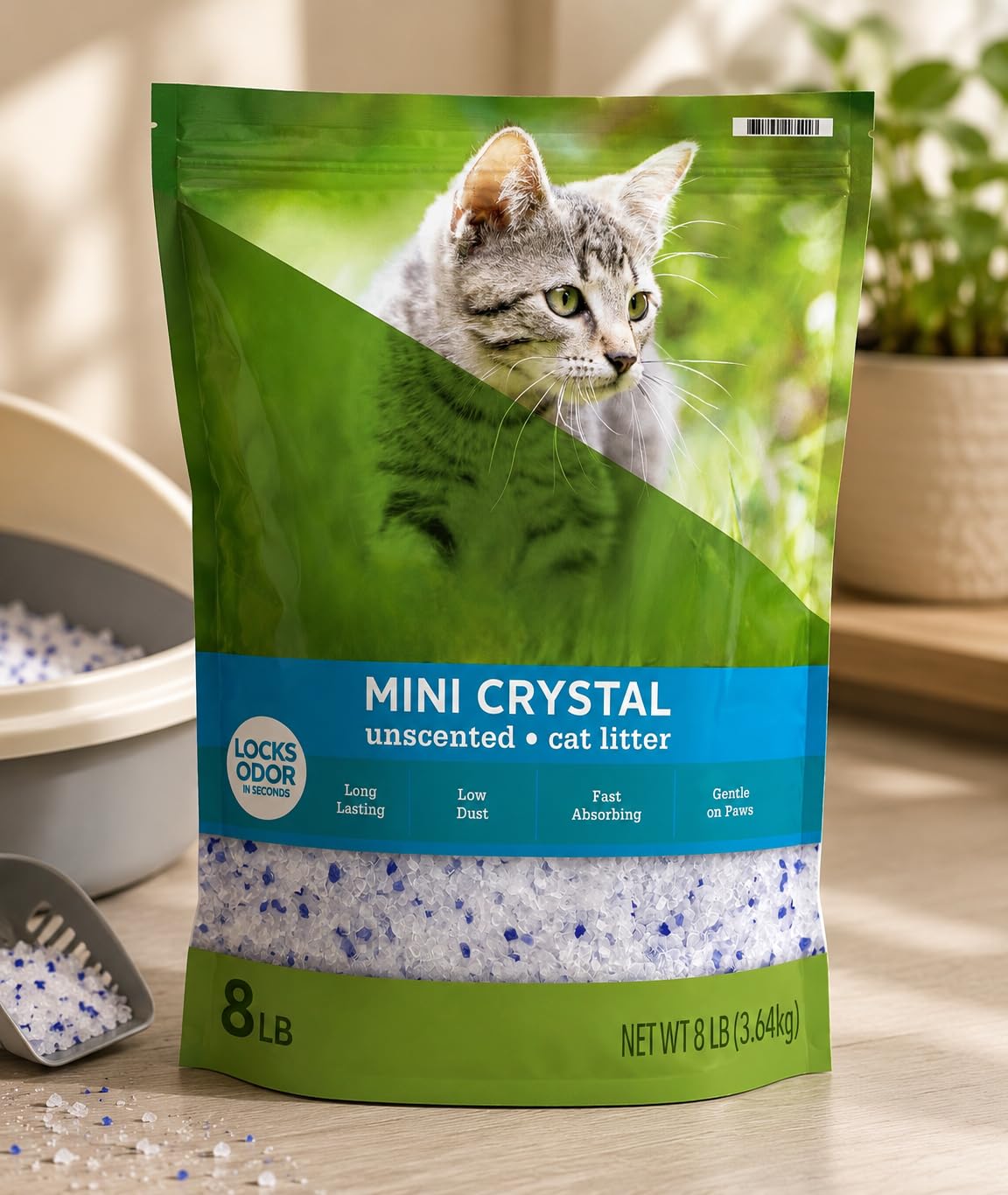 Unscented Non-Clumping Crystal Cat Litter 8 lb Bag Z9702