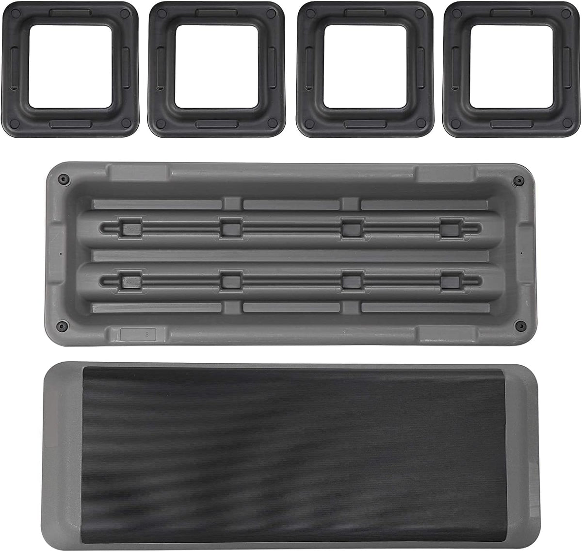 43" Adjustable Exercise Aerobic Step Platform with 4 Removable Risers M625