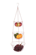 3-Tier Copper Hanging Fruit Baskets J9668