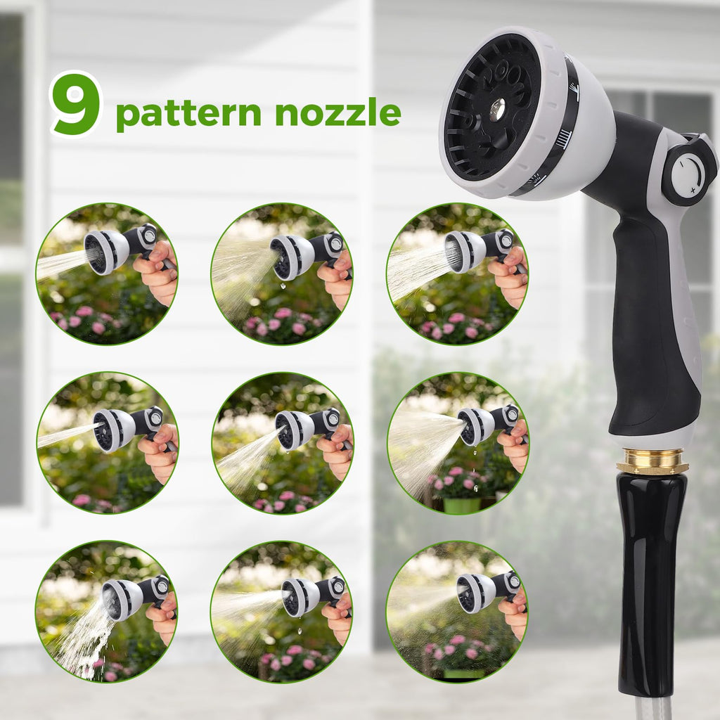 Retractable Garden Hose Reel 1/2 Inch x 100 ft Wall Mounted Q1740