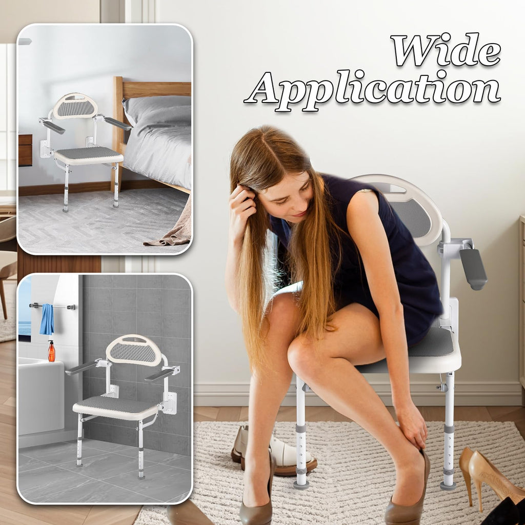 18” Folding Wall Mounted Shower Seat S7647